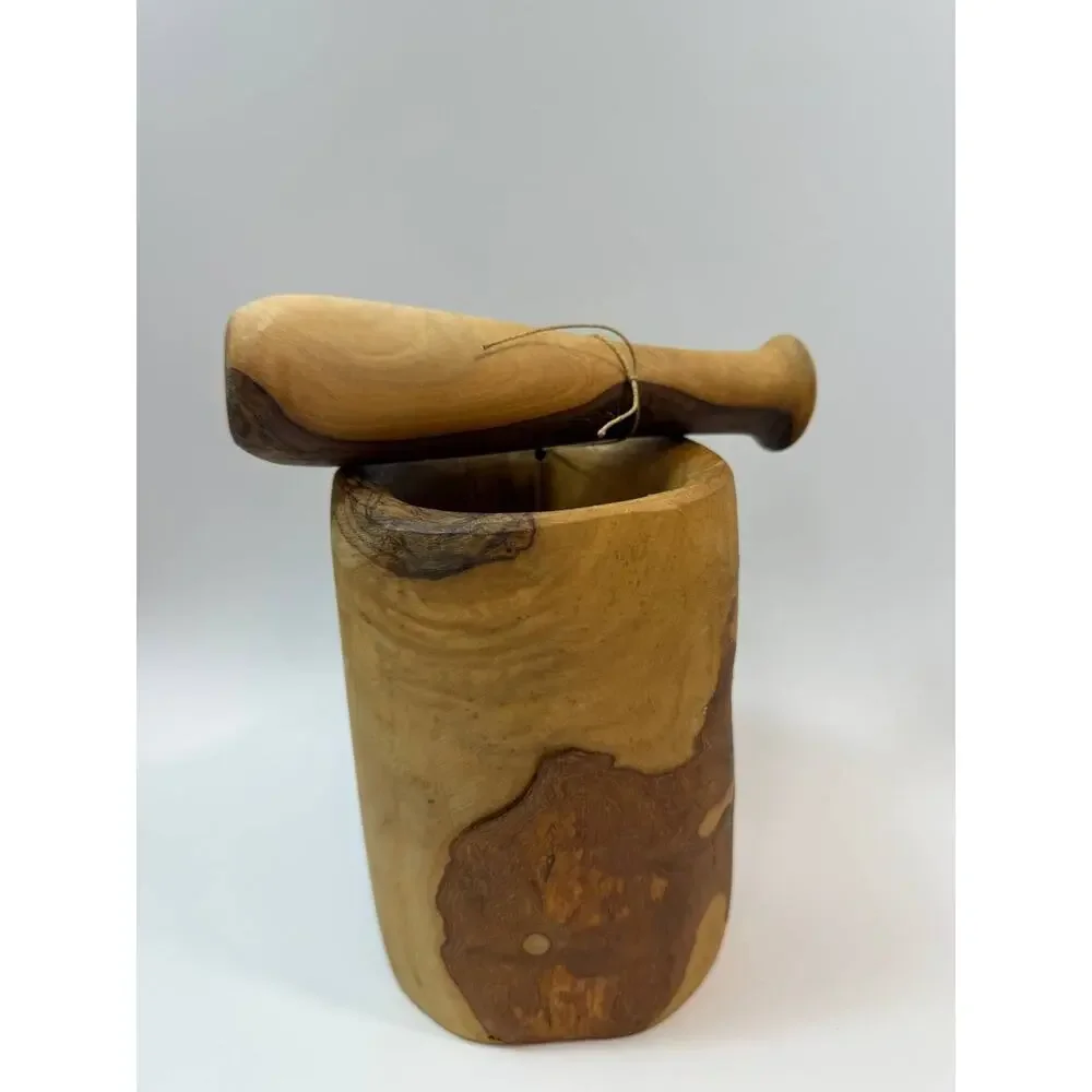 Arte Legno Olive Wood Mortar and Pestle Italy Solid Wood 3 lb Kitchen